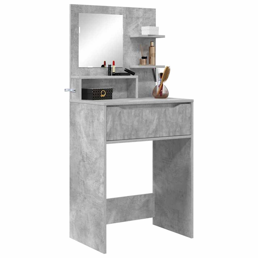 vidaXL Schlafzimmer-Frisiertische Beton Grau 80 x 39,6 x 135 cm