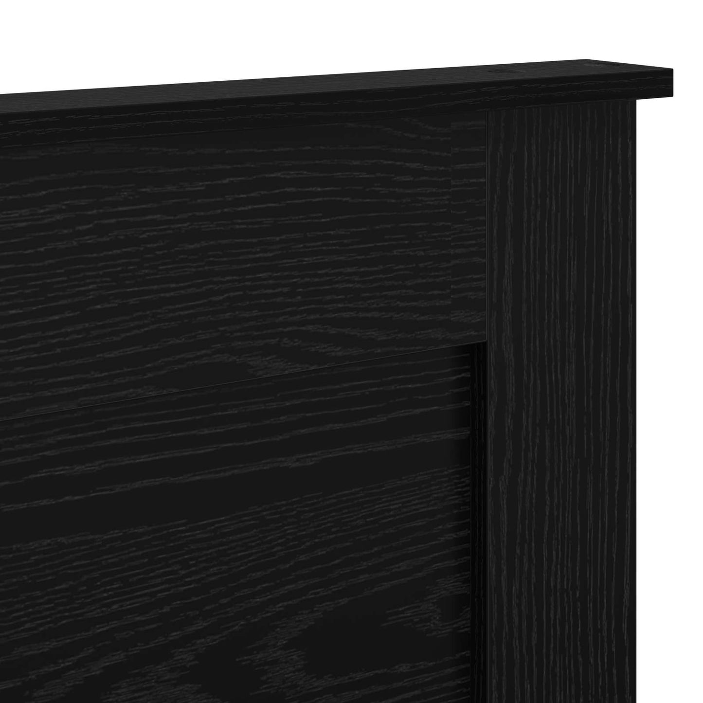 vidaXL Kopfteil mit Kopfteil Schwarz Eichen-Optik 200 cm Holzwerkstoff