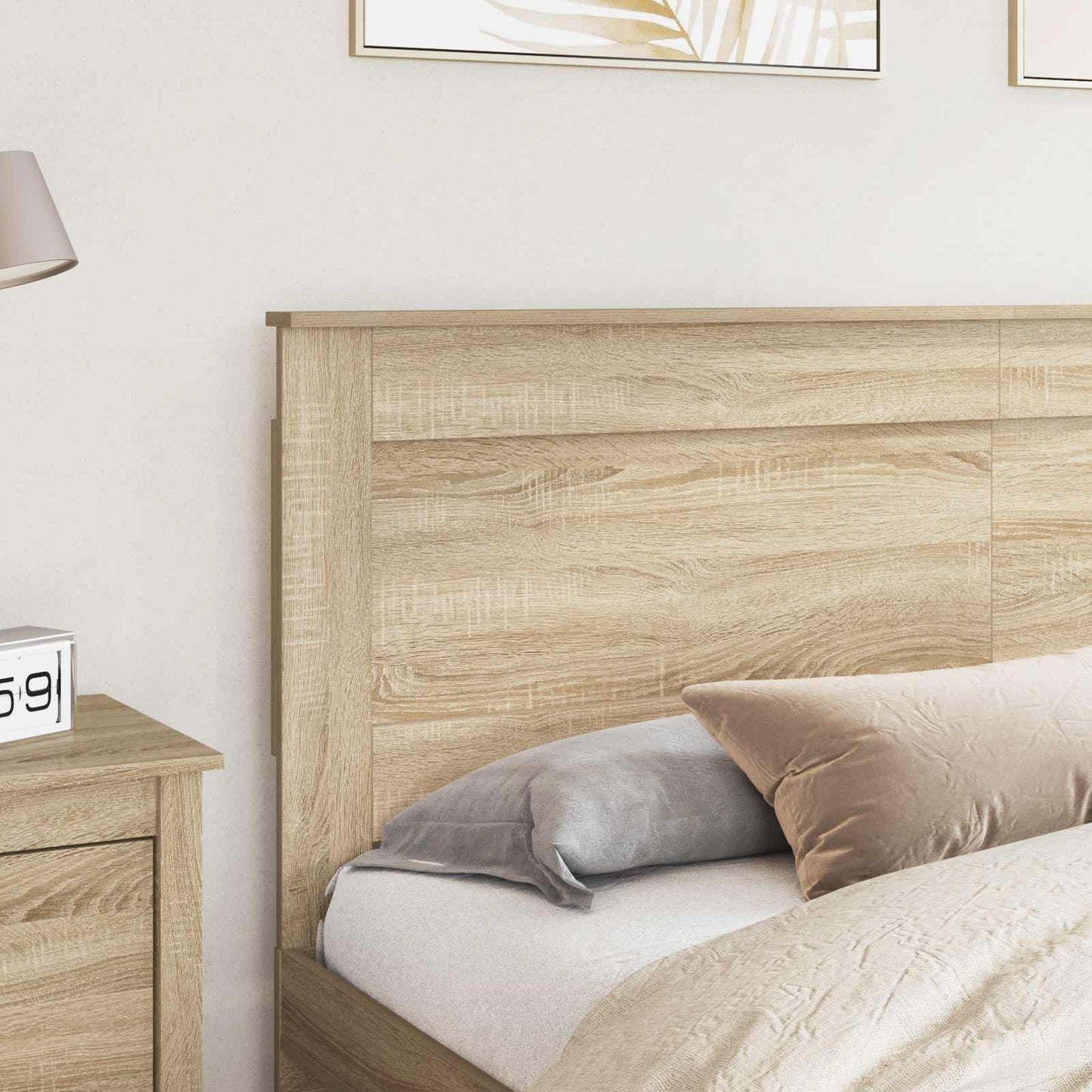 vidaXL Kopfteil mit Kopfteil Sonoma-Eiche 180 cm Holzwerkstoff