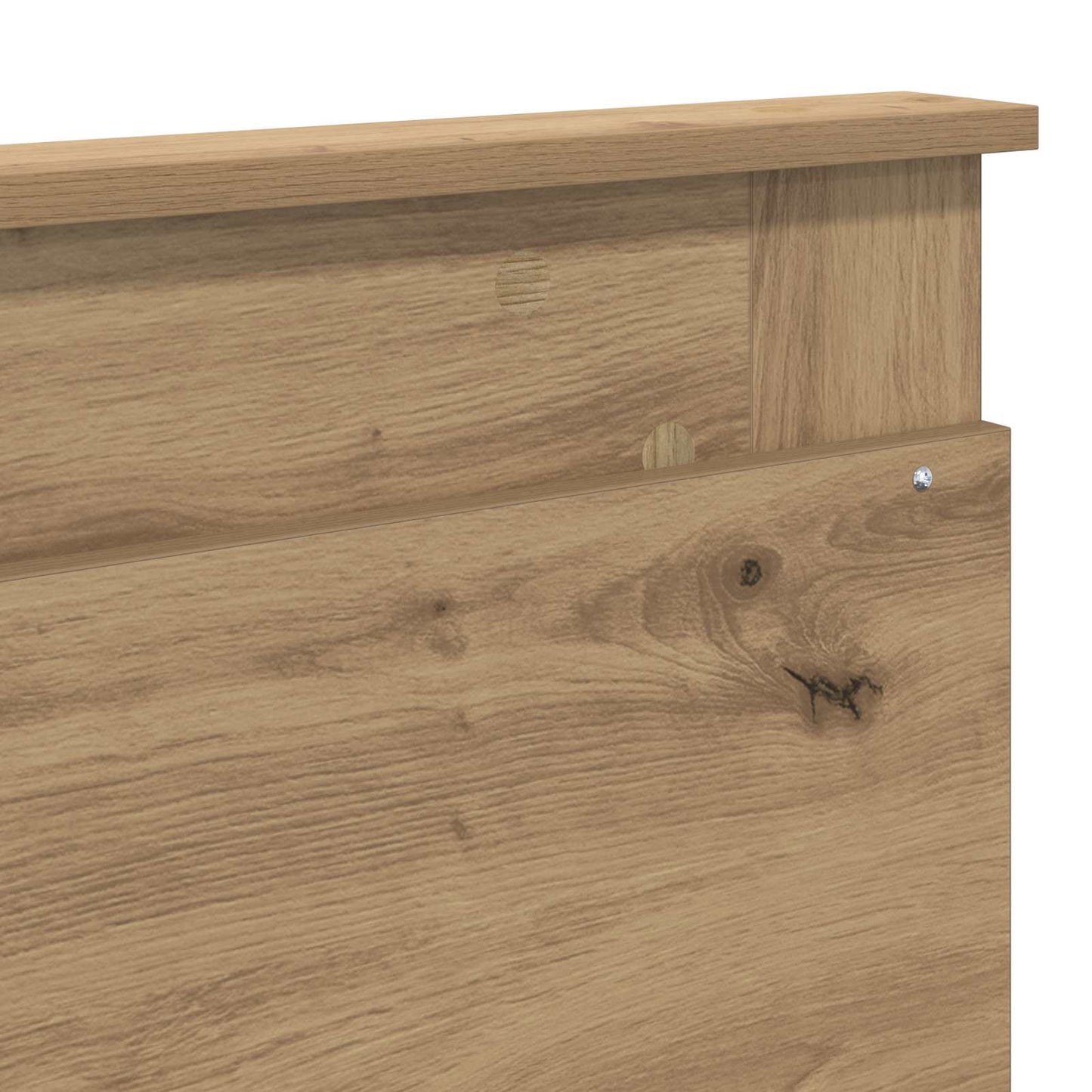 vidaXL Kopfteil mit Kopfteil Artisan-Eiche 180 cm Holzwerkstoff