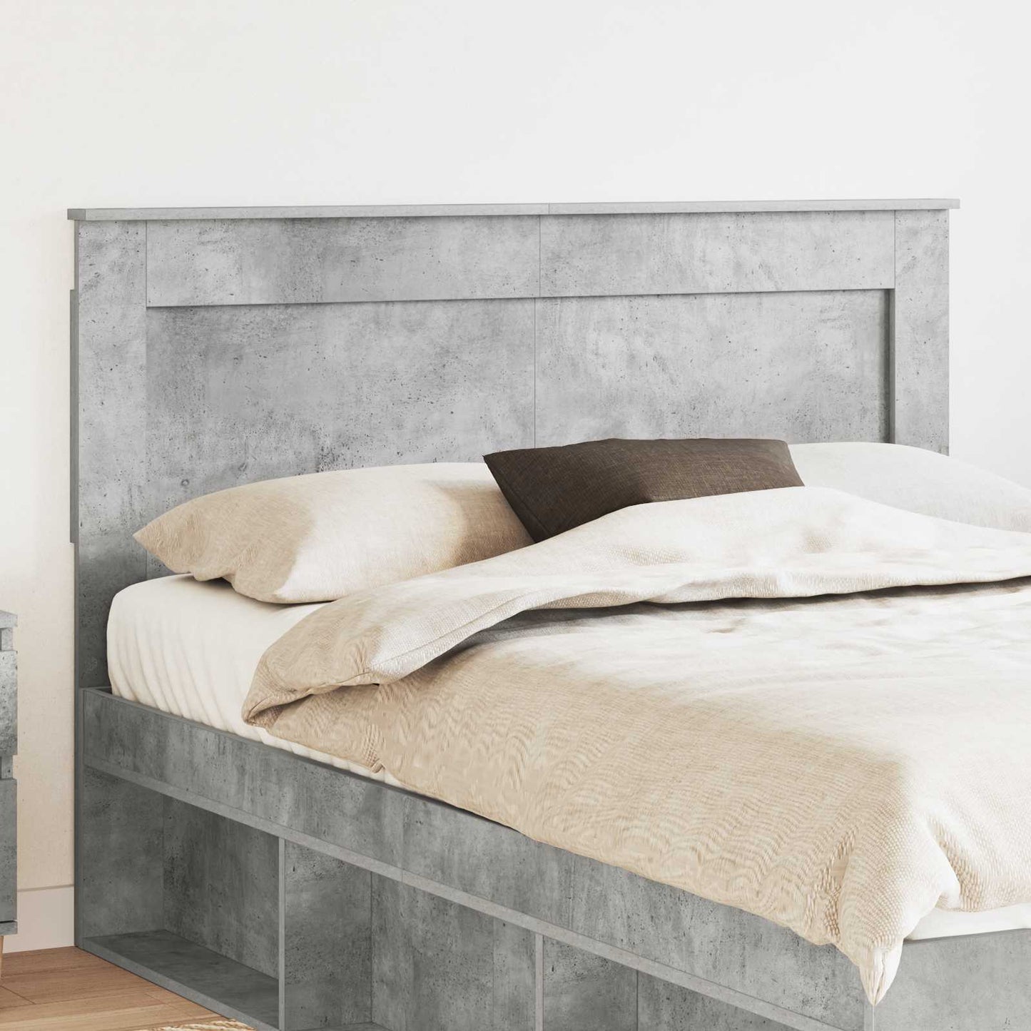 vidaXL Kopfteil mit Kopfteil Beton Grau 160 cm Holzwerkstoff