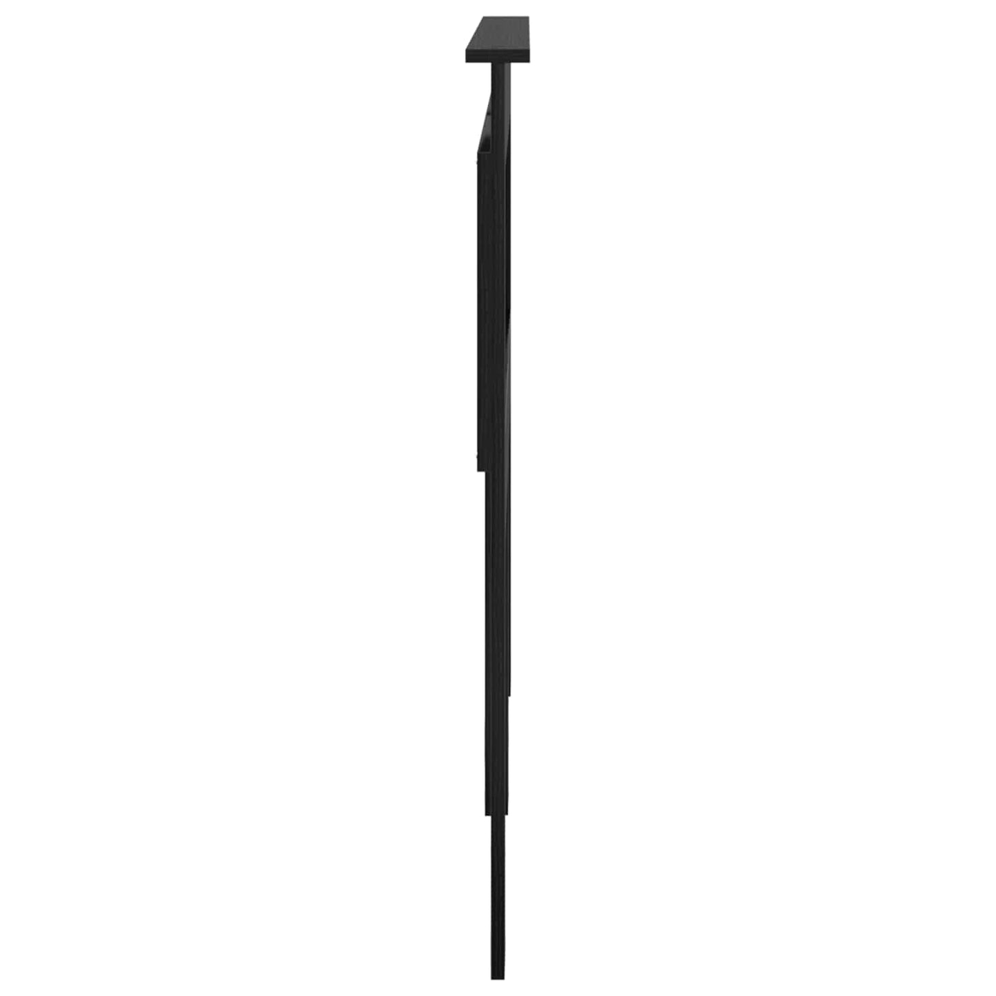 vidaXL Kopfteil mit Kopfteil Schwarz Eichen-Optik 150 cm Holzwerkstoff
