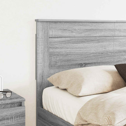 vidaXL Kopfteil mit Kopfteil Graues Sonoma 140 cm Holzwerkstoff