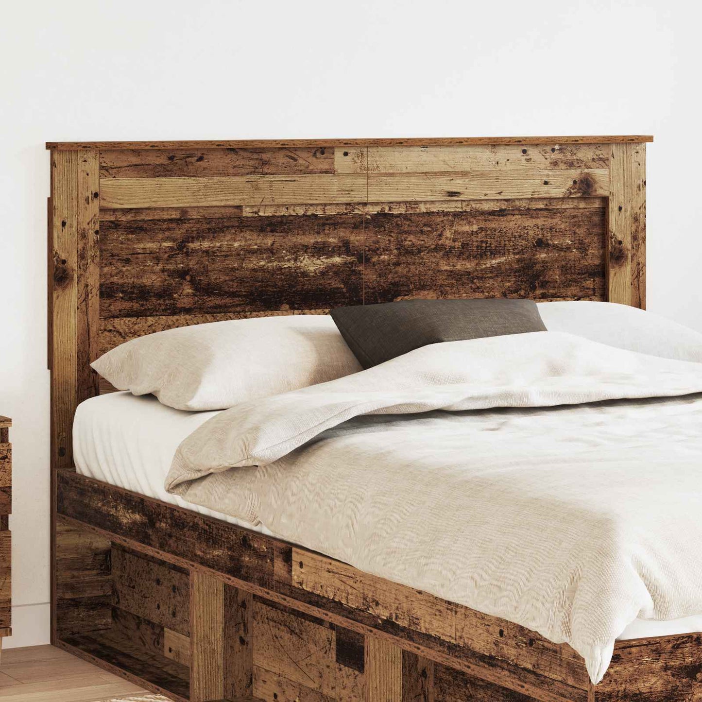 vidaXL Kopfteil mit Kopfteil Altholz 140 cm Holzwerkstoff