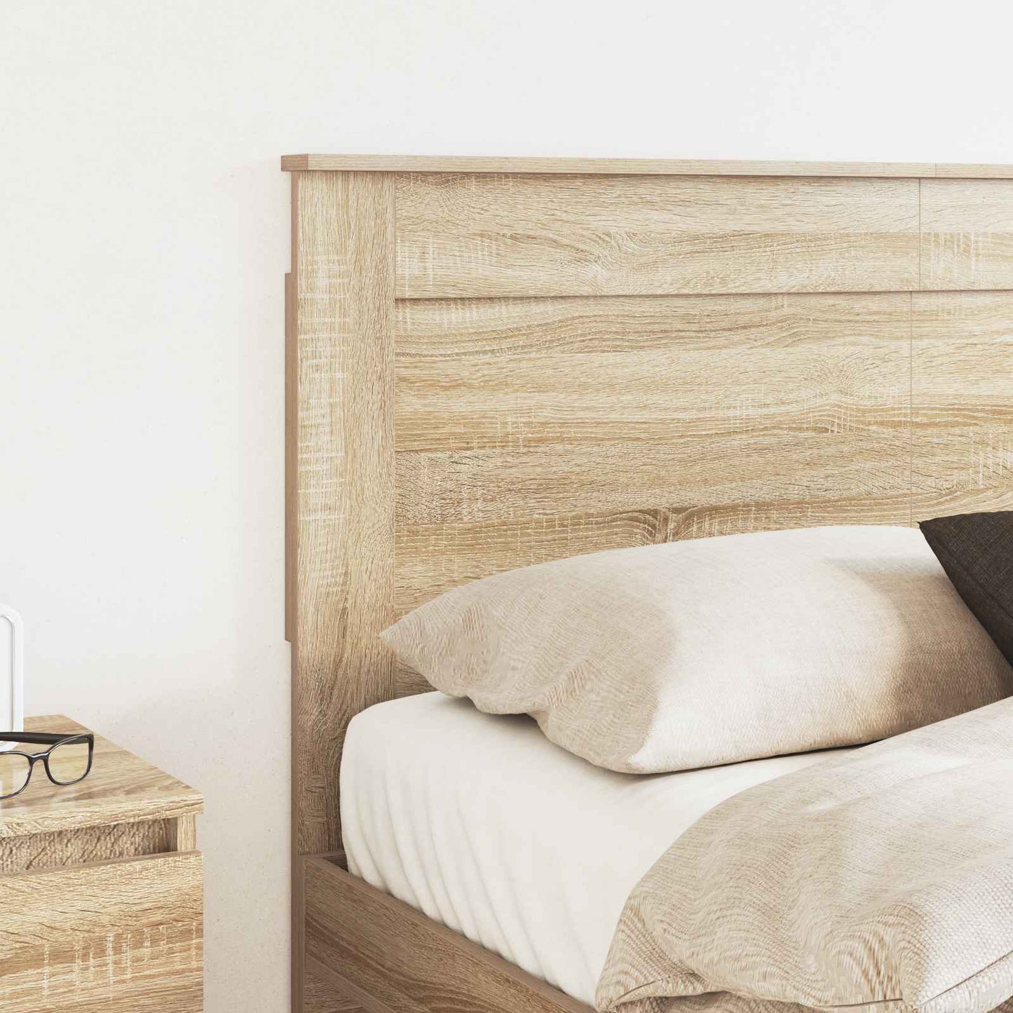 vidaXL Kopfteil mit Kopfteil Sonoma-Eiche 135 cm Holzwerkstoff