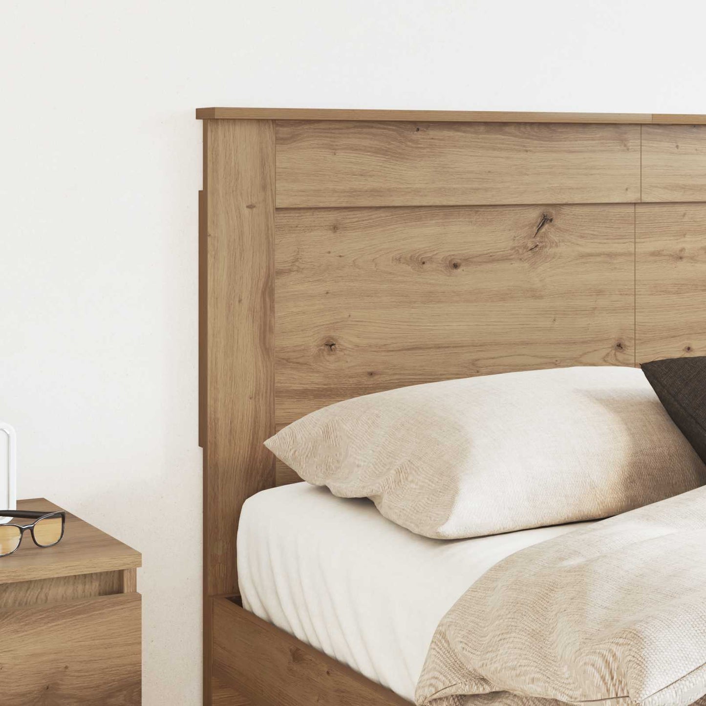 vidaXL Kopfteil mit Kopfteil Artisan-Eiche 120 cm Holzwerkstoff