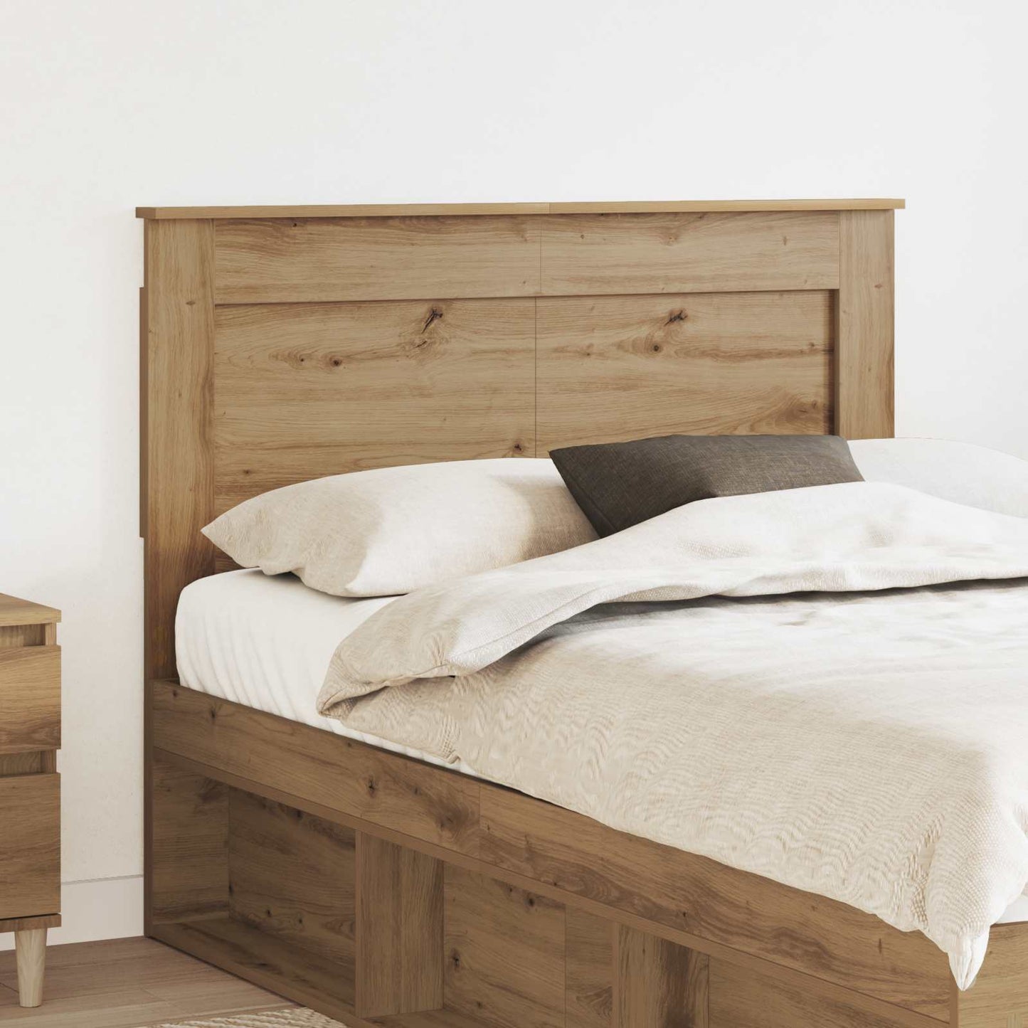 vidaXL Kopfteil mit Kopfteil Artisan-Eiche 120 cm Holzwerkstoff