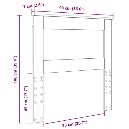 vidaXL Kopfteil mit Kopfteil Sonoma-Eiche 90 cm Holzwerkstoff