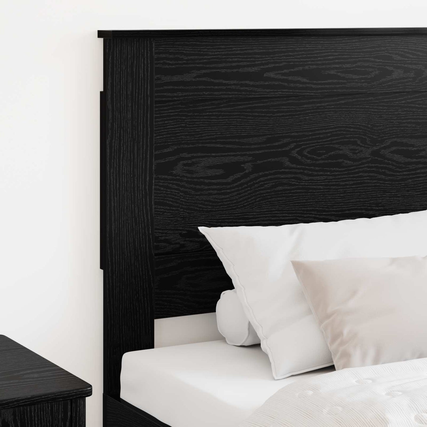 vidaXL Kopfteil mit Kopfteil Schwarz Eichen-Optik 80 cm Holzwerkstoff