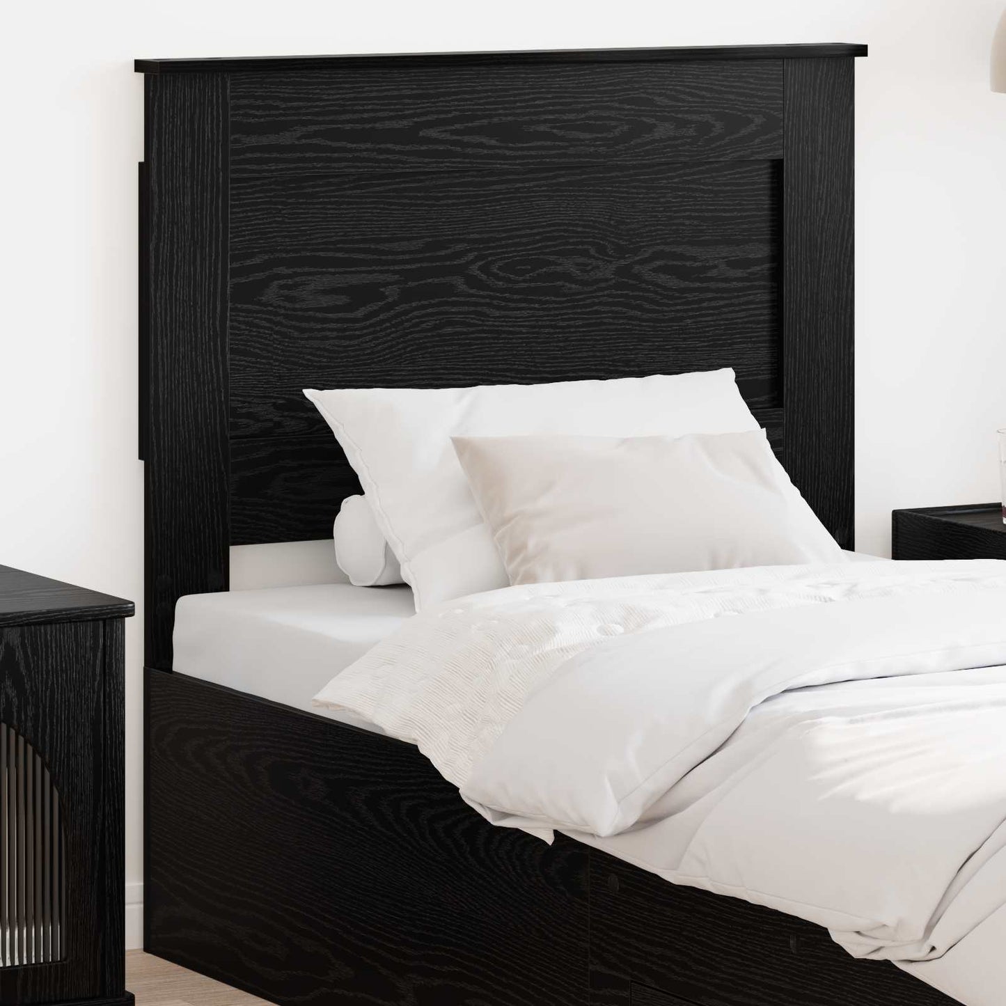 vidaXL Kopfteil mit Kopfteil Schwarz Eichen-Optik 75 cm Holzwerkstoff