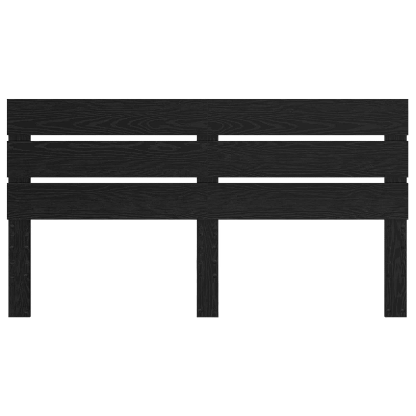 Kopfteil Schwarz Eichen-Optik 200 cm Holzwerkstoff