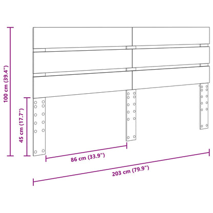 vidaXL Kopfteil Sonoma-Eiche 200 cm Holzwerkstoff