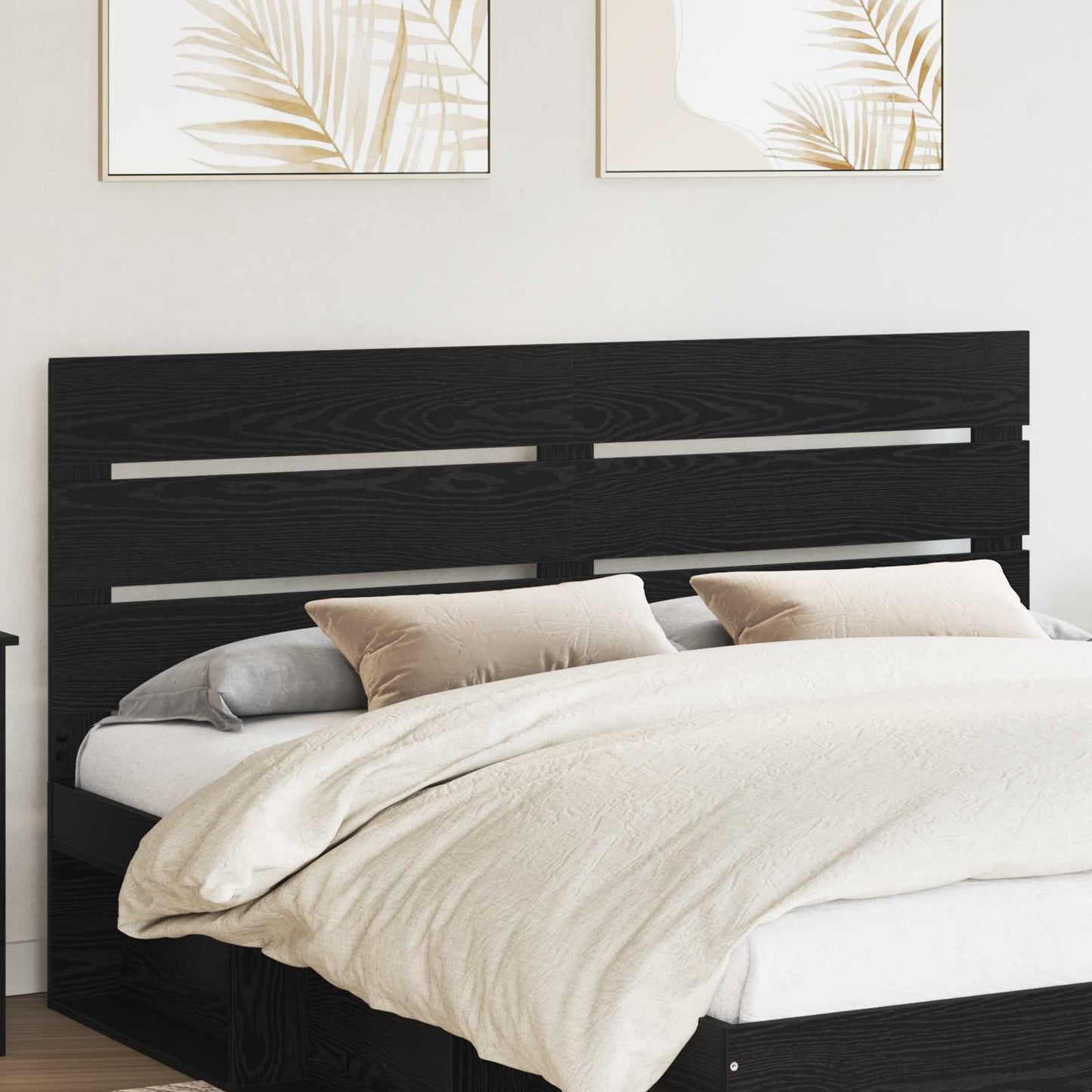 vidaXL Kopfteil Schwarz Eichen-Optik 180 cm Holzwerkstoff
