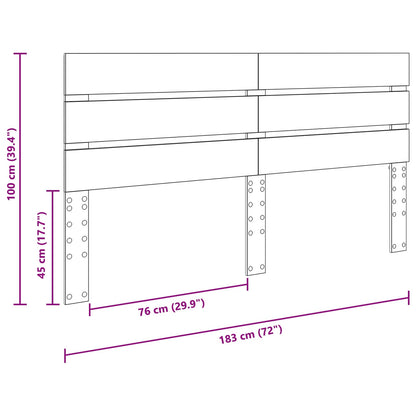 vidaXL Kopfteil Artisan-Eiche 180 cm Holzwerkstoff