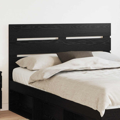 vidaXL Tête de lit Noir aspect chêne 150 cm Bois d'ingénierie