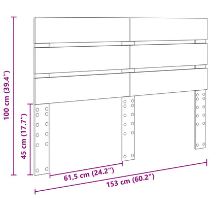 vidaXL Tête de lit Sonoma gris 150 cm Aggloméré