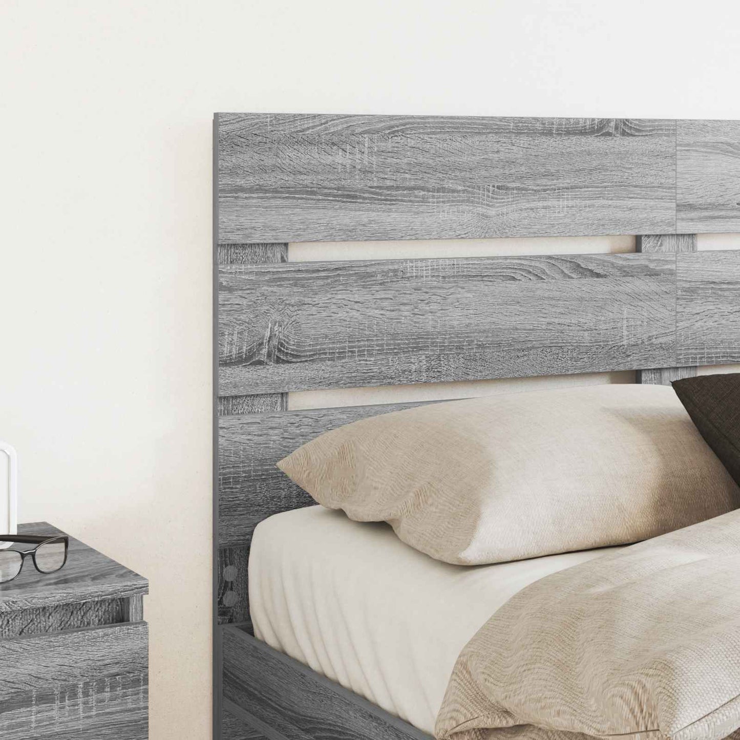 vidaXL Kopfteil Graues Sonoma 140 cm Holzwerkstoff