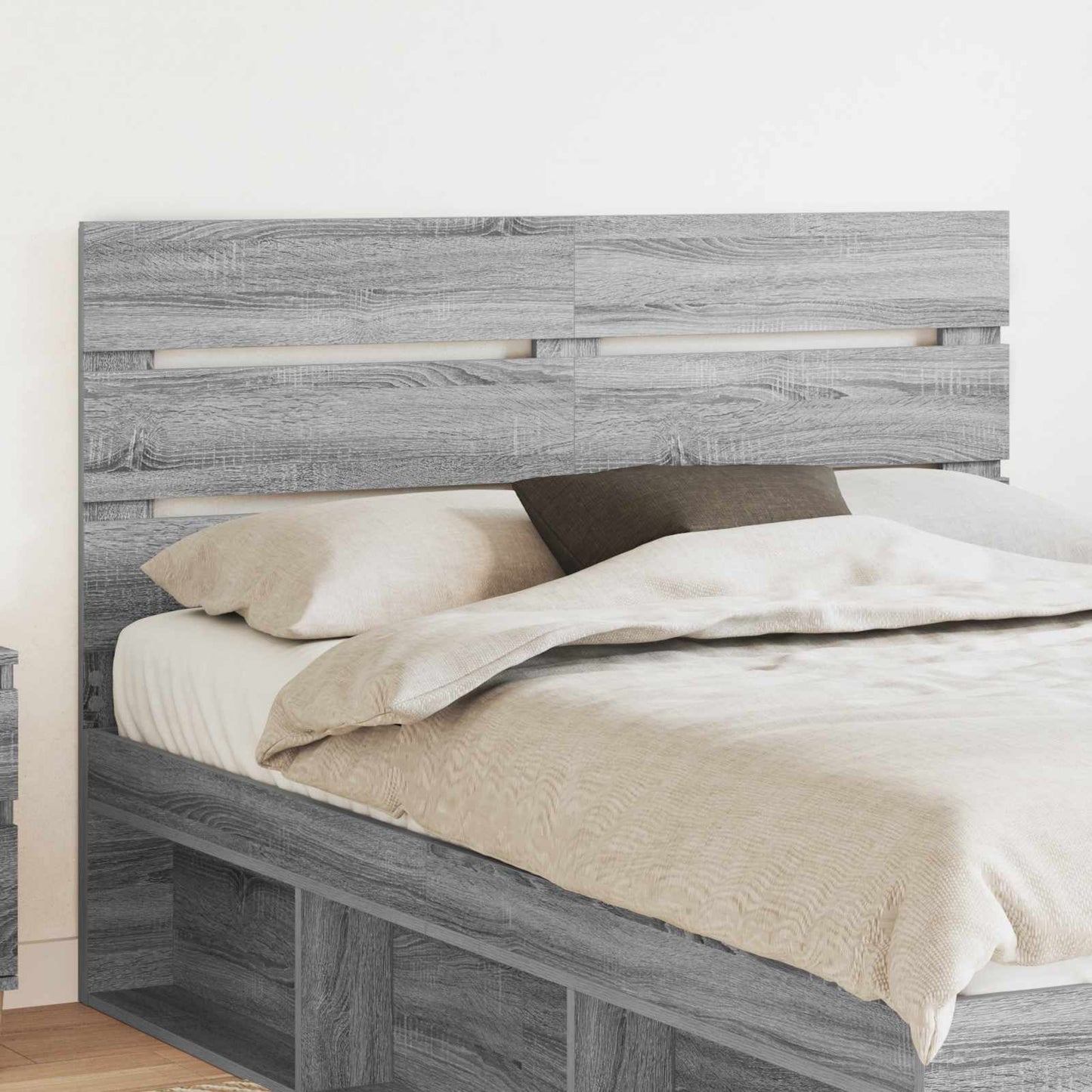 vidaXL Kopfteil Graues Sonoma 140 cm Holzwerkstoff