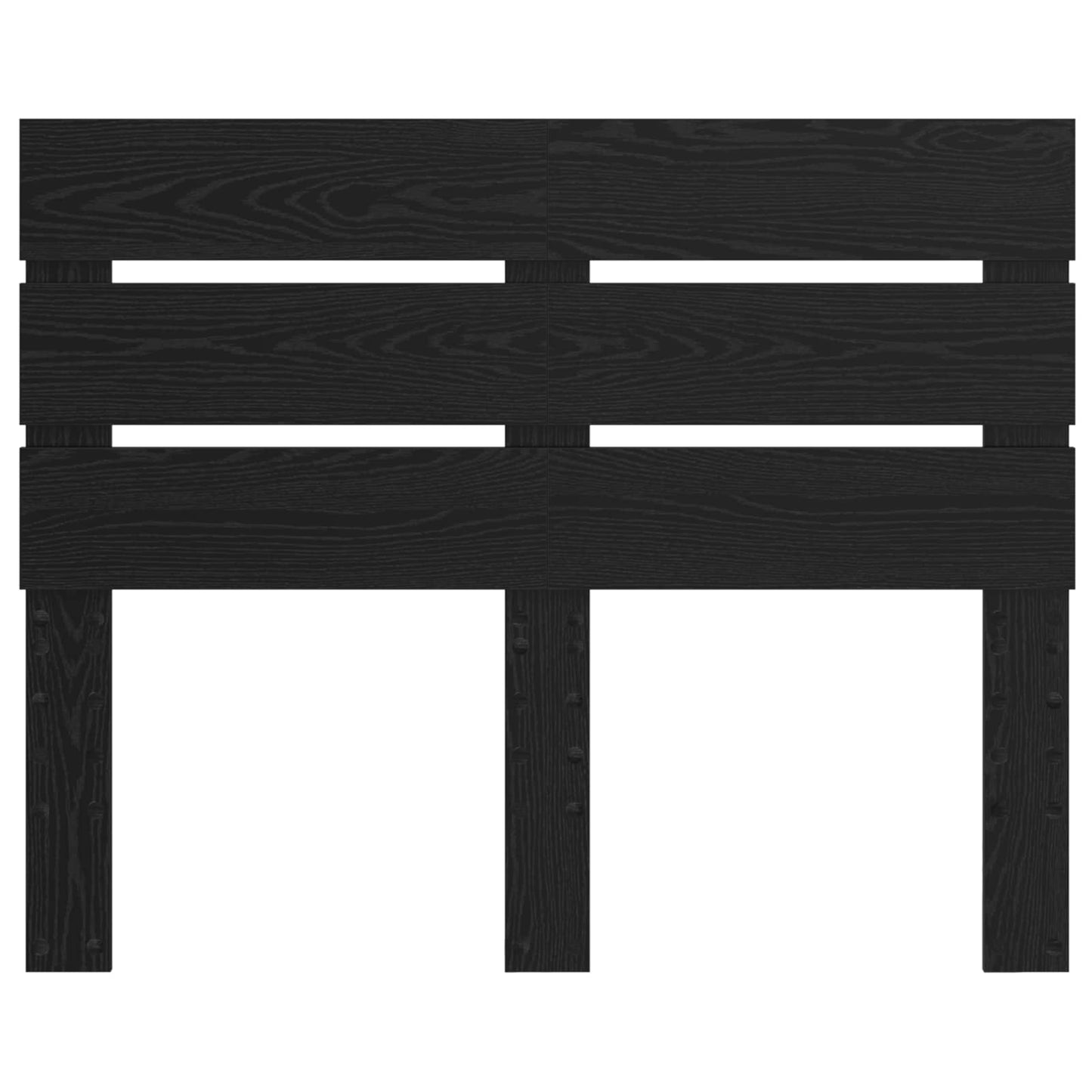 Kopfteil Schwarz Eichen-Optik 120 cm Holzwerkstoff