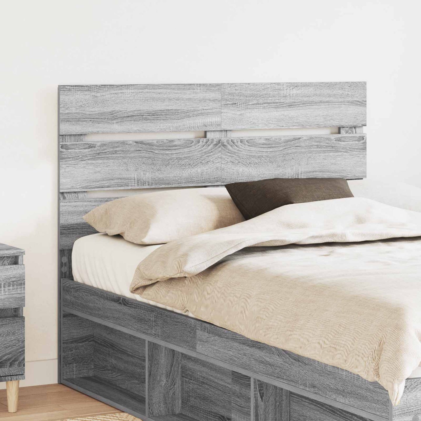 vidaXL Kopfteil Graues Sonoma 120 cm Holzwerkstoff