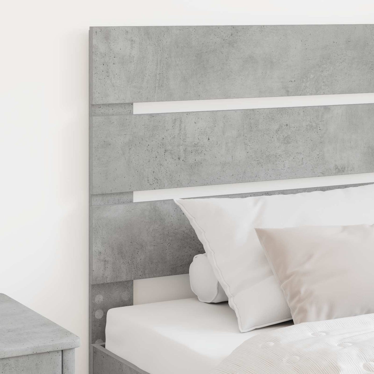 vidaXL Kopfteil Beton Grau 90 cm Holzwerkstoff