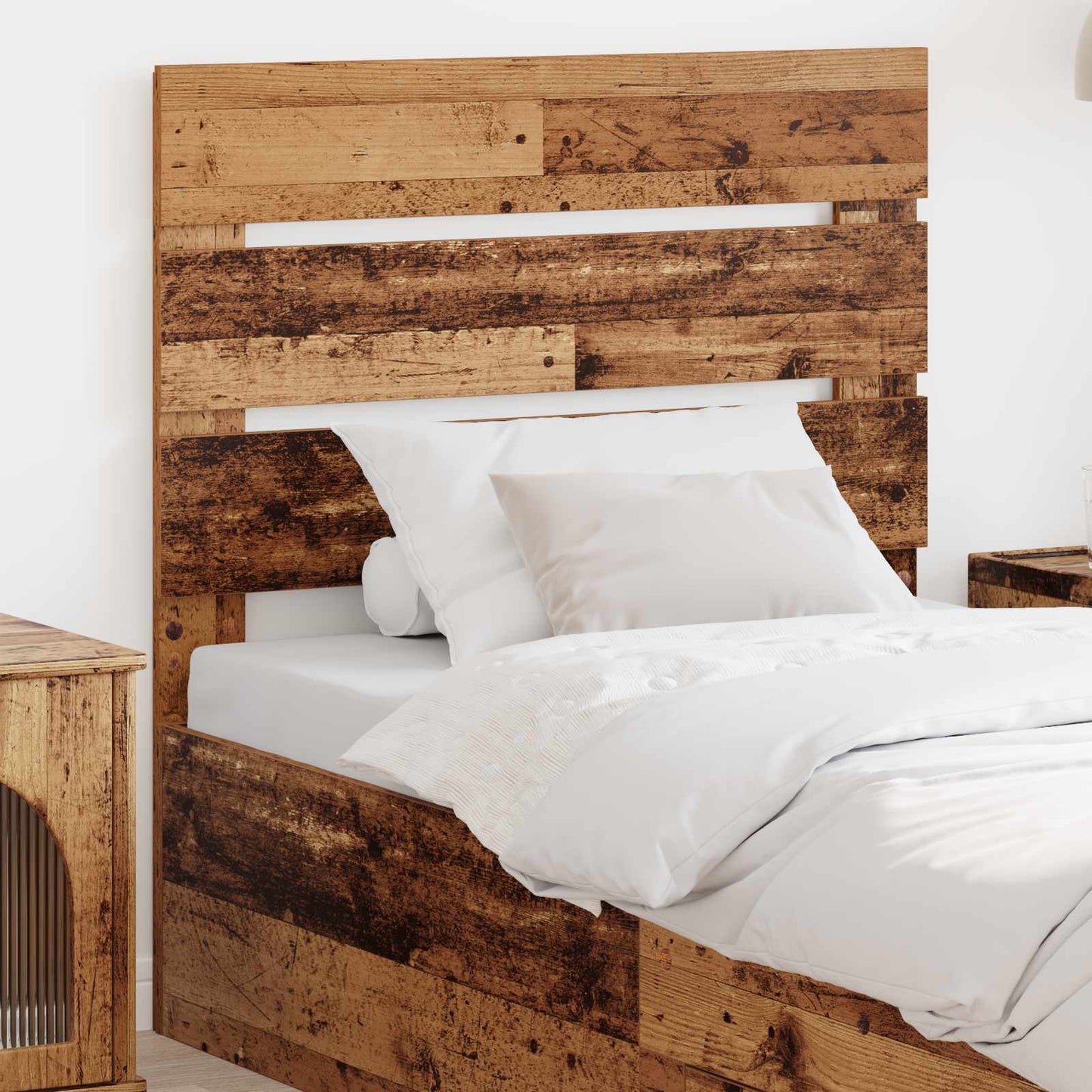 vidaXL Kopfteil Altholz 90 cm Holzwerkstoff