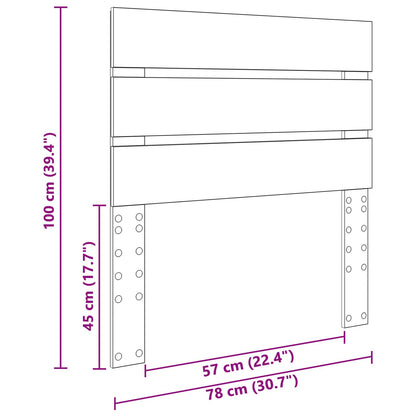 Kopfteil Geräucherte Eiche 75 cm Holzwerkstoff