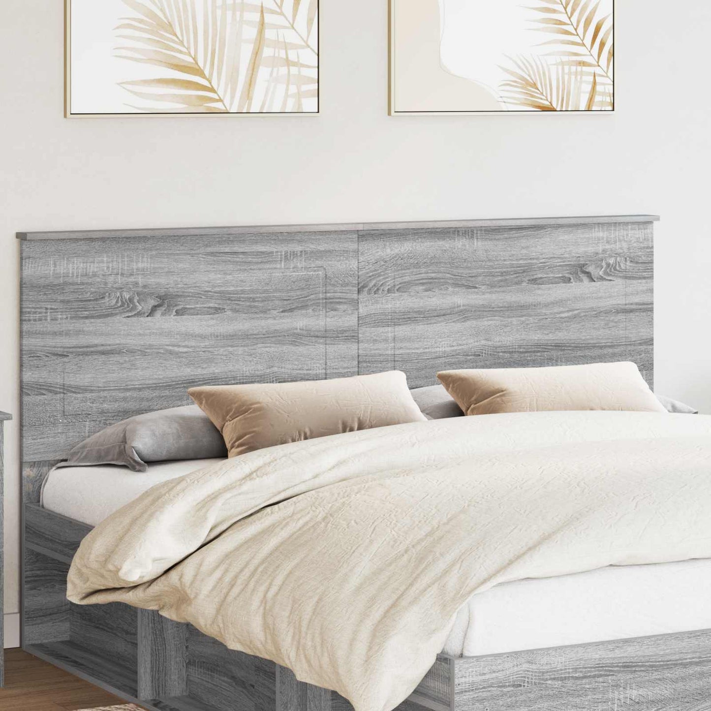 vidaXL Kopfteil Graues Sonoma 200 cm Holzwerkstoff