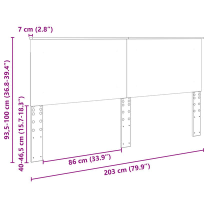 vidaXL Kopfteil Artisan-Eiche 200 cm Holzwerkstoff