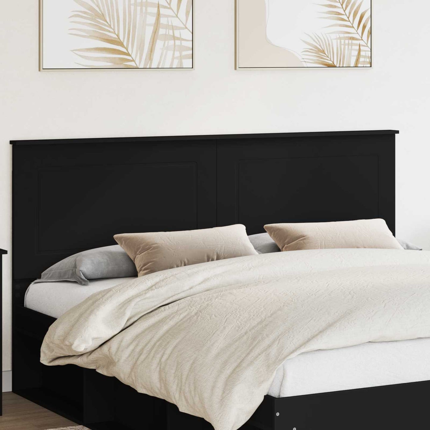 vidaXL Tête de lit noir aspect chêne 180 cm bois d'ingénierie