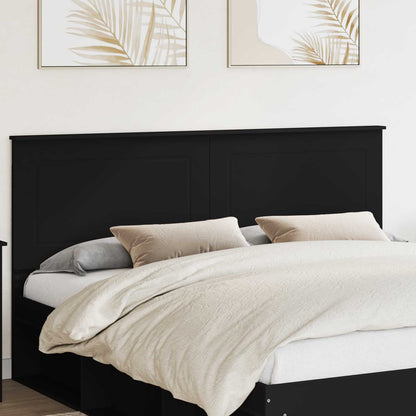 vidaXL Tête de lit noir aspect chêne 180 cm bois d'ingénierie