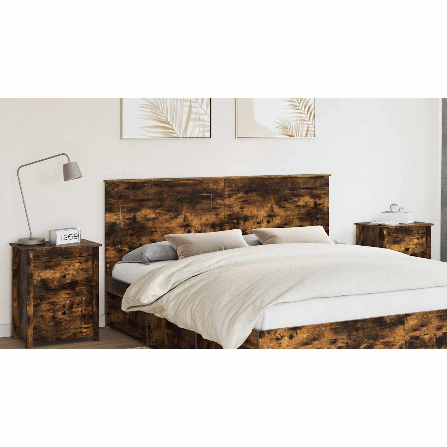 vidaXL Kopfteil Geräucherte Eiche 180 cm Holzwerkstoff
