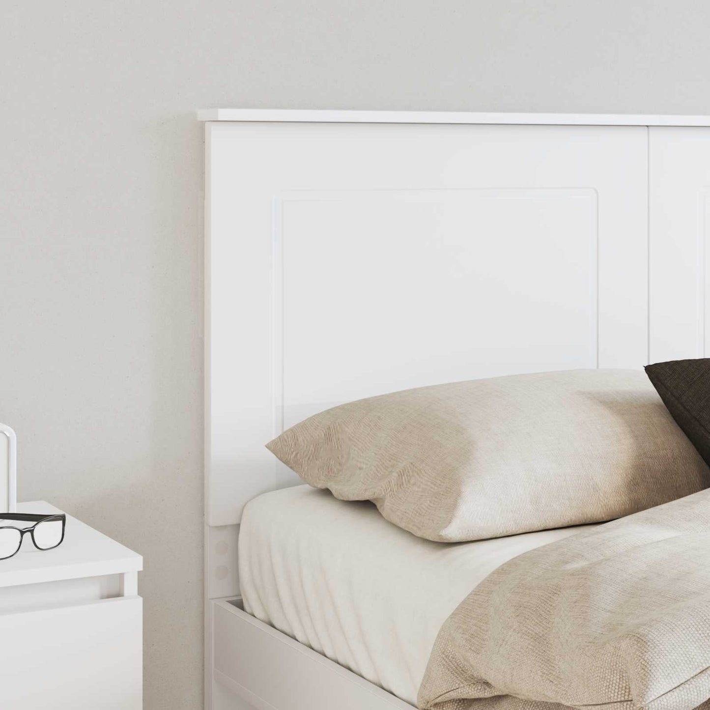 Kopfteil Weiß 160 cm Holzwerkstoff