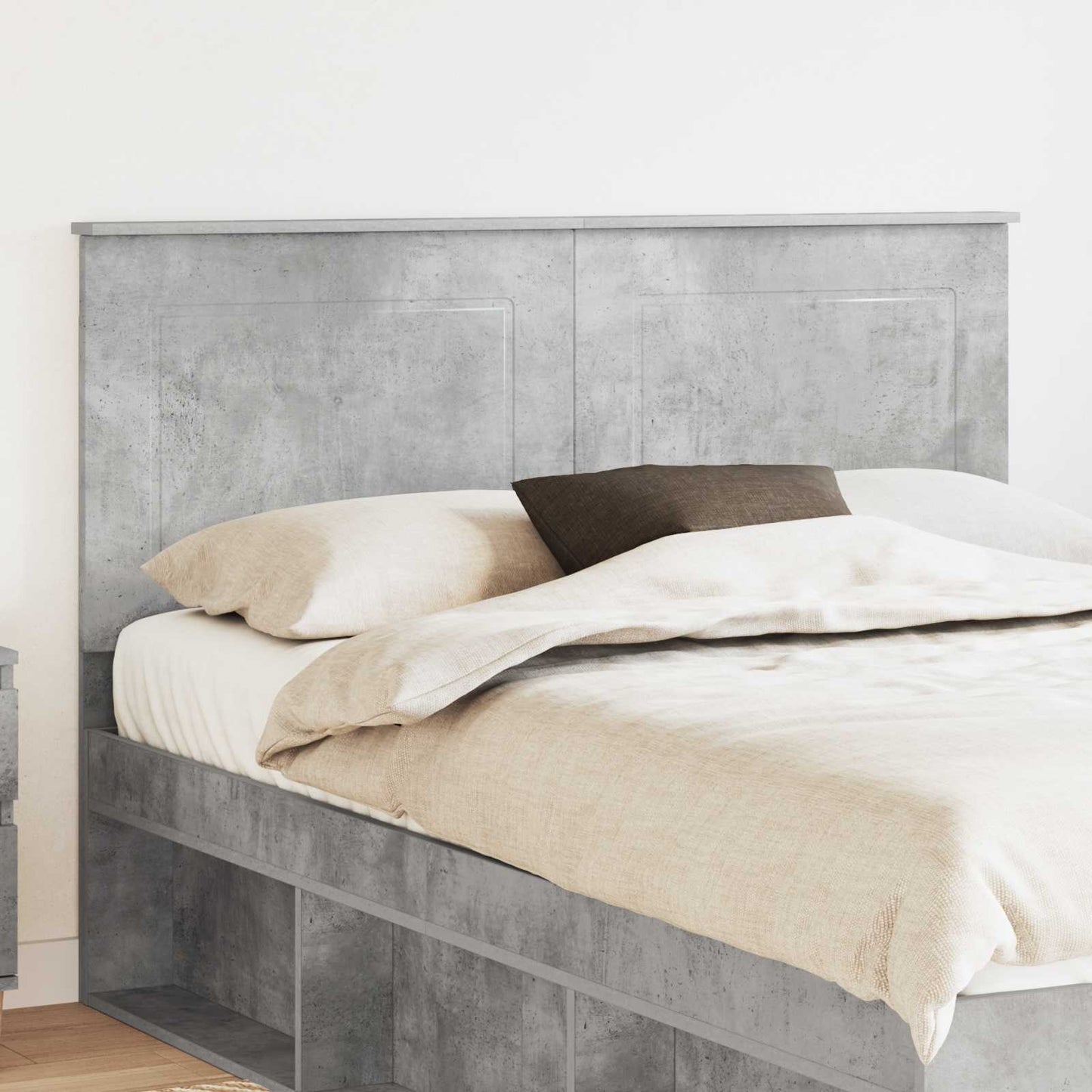 vidaXL Kopfteil Beton Grau 160 cm Holzwerkstoff