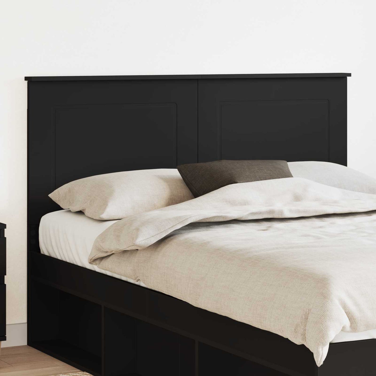 vidaXL Kopfteil Schwarz Eichen-Optik 140 cm Holzwerkstoff