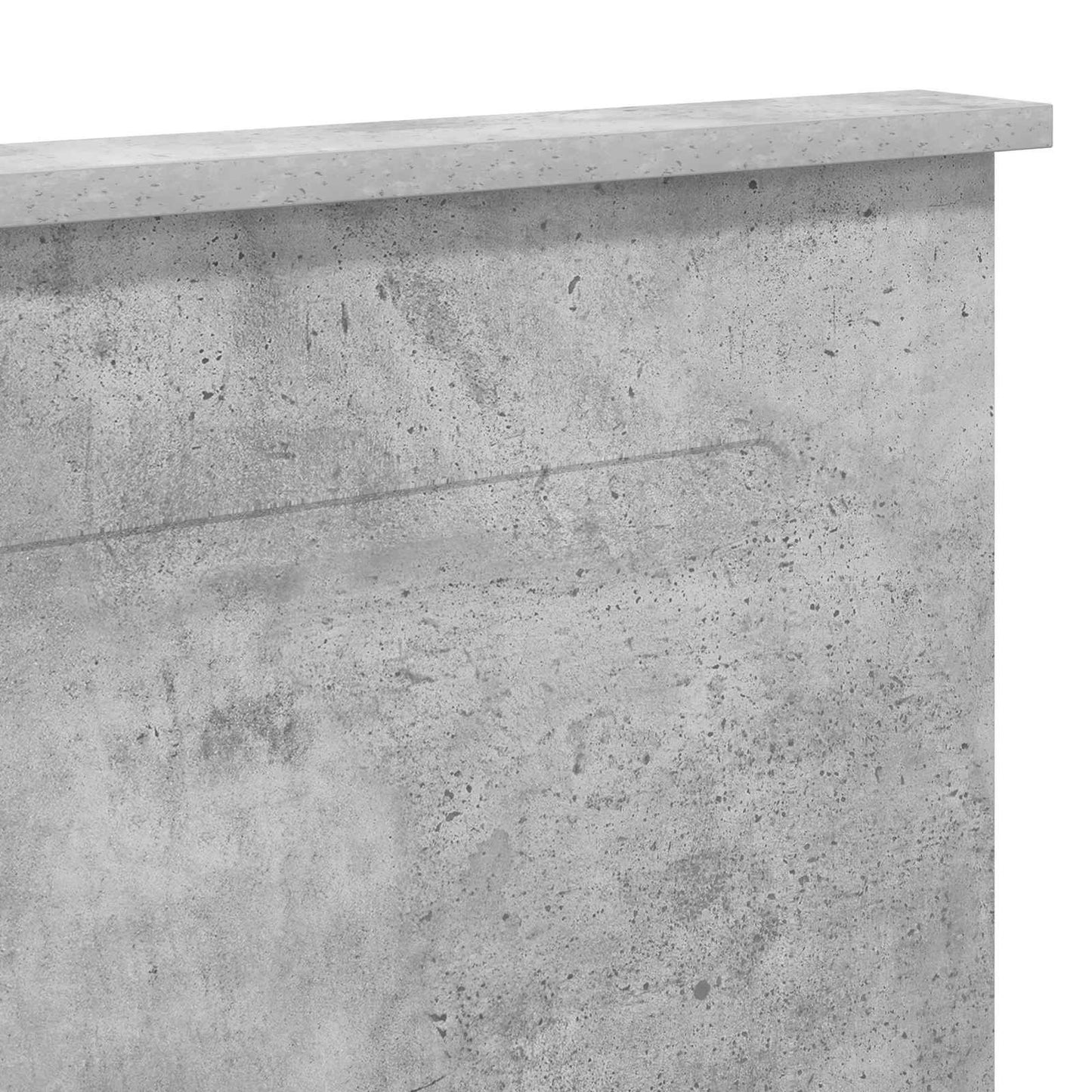 vidaXL Kopfteil Beton Grau 135 cm Holzwerkstoff