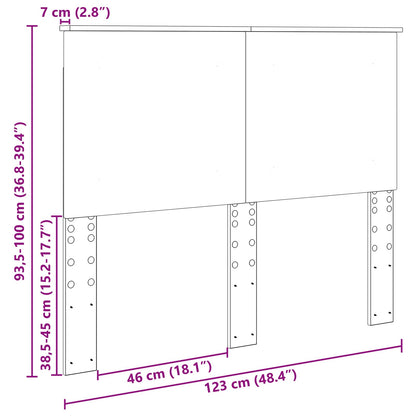 vidaXL Kopfteil Glänzend Weiß 120 cm Holzwerkstoff