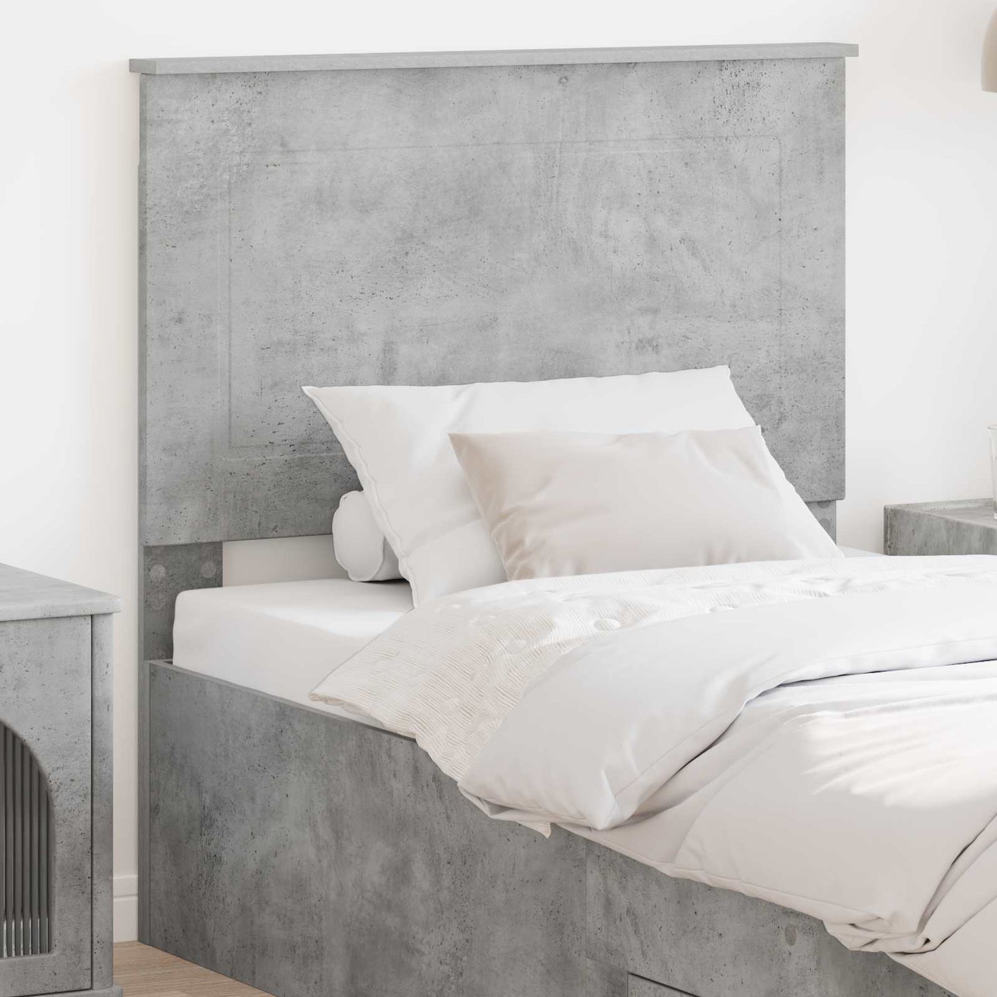 vidaXL Kopfteil Beton Grau 100 cm Holzwerkstoff