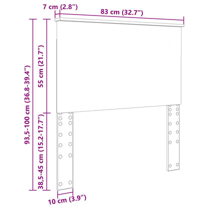 vidaXL Kopfteil Graues Sonoma 80 cm Holzwerkstoff