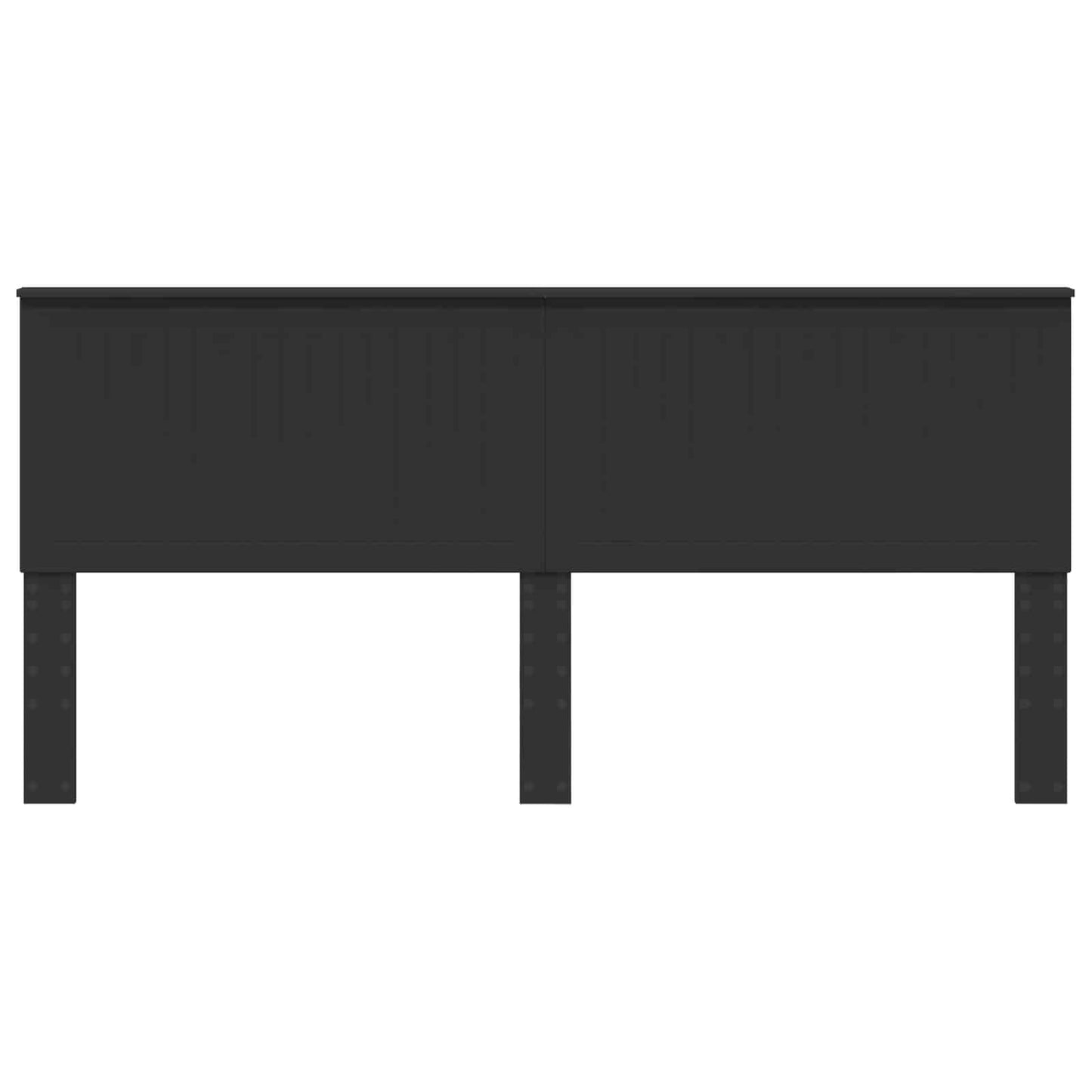 Kopfteil mit Kopfteil Schwarz Eichen-Optik 200 cm Holzwerkstoff