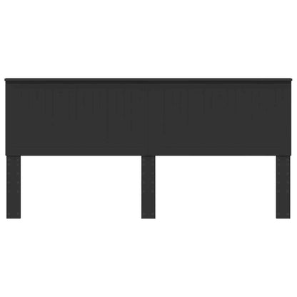 Kopfteil mit Kopfteil Schwarz Eichen-Optik 200 cm Holzwerkstoff