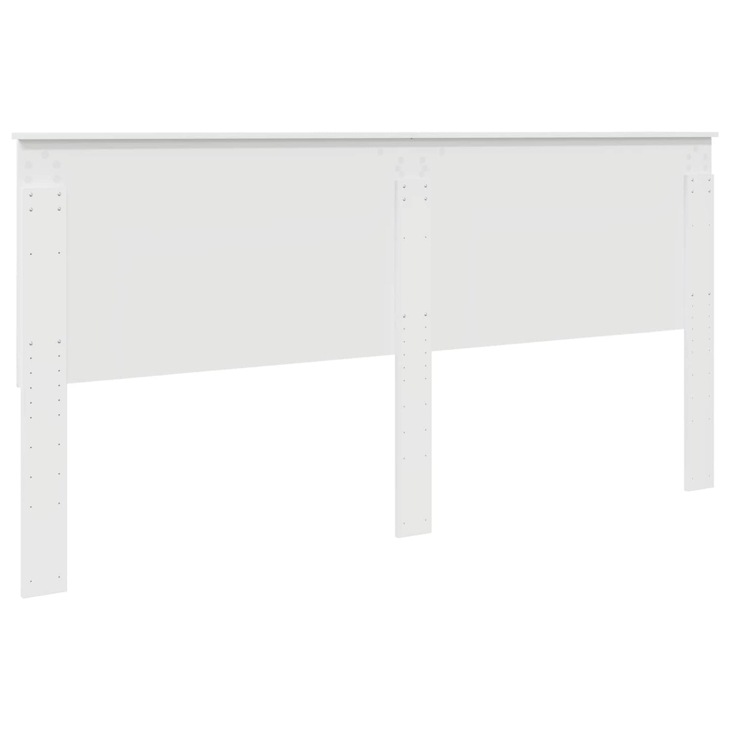 Kopfteil mit Kopfteil Glänzend Weiß 200 cm Holzwerkstoff