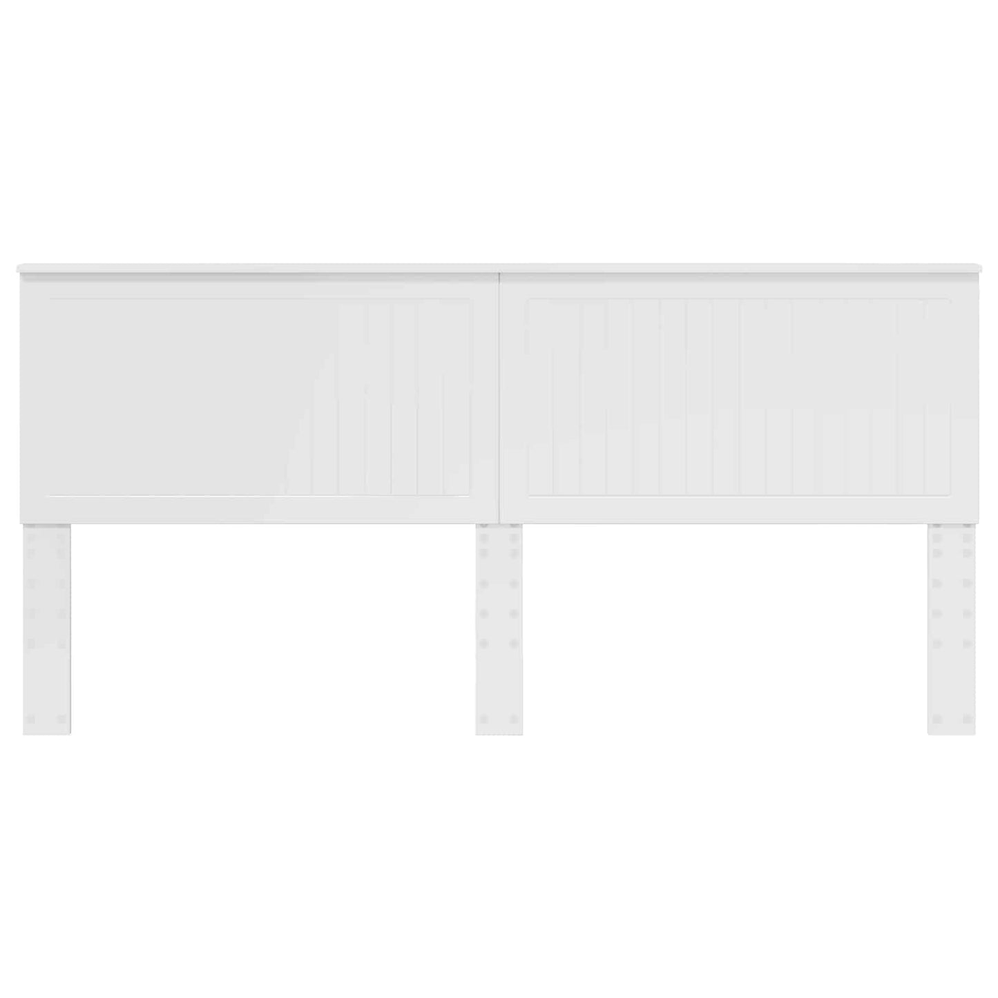 Kopfteil mit Kopfteil Glänzend Weiß 200 cm Holzwerkstoff