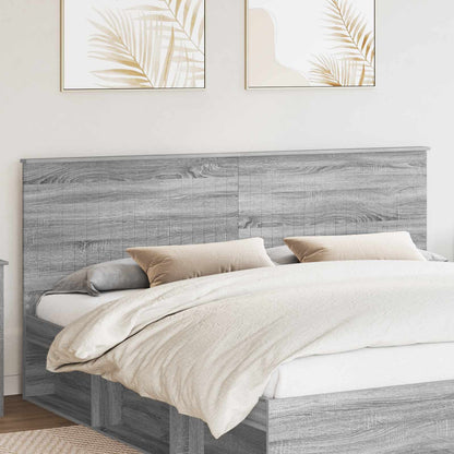 vidaXL Kopfteil mit Kopfteil Graues Sonoma 200 cm Holzwerkstoff