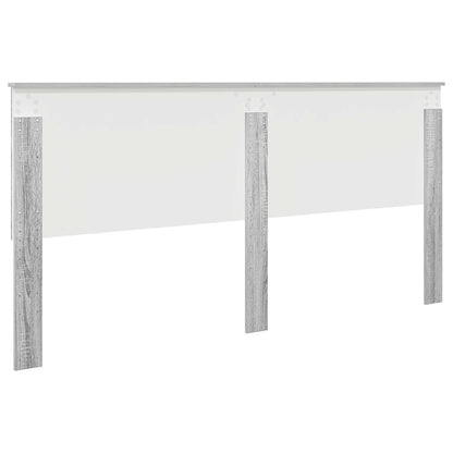 vidaXL Kopfteil mit Kopfteil Graues Sonoma 200 cm Holzwerkstoff
