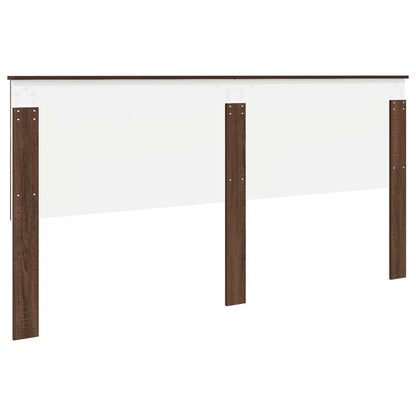 Kopfteil mit Kopfteil Braun Eichen-Optik 200 cm Holzwerkstoff