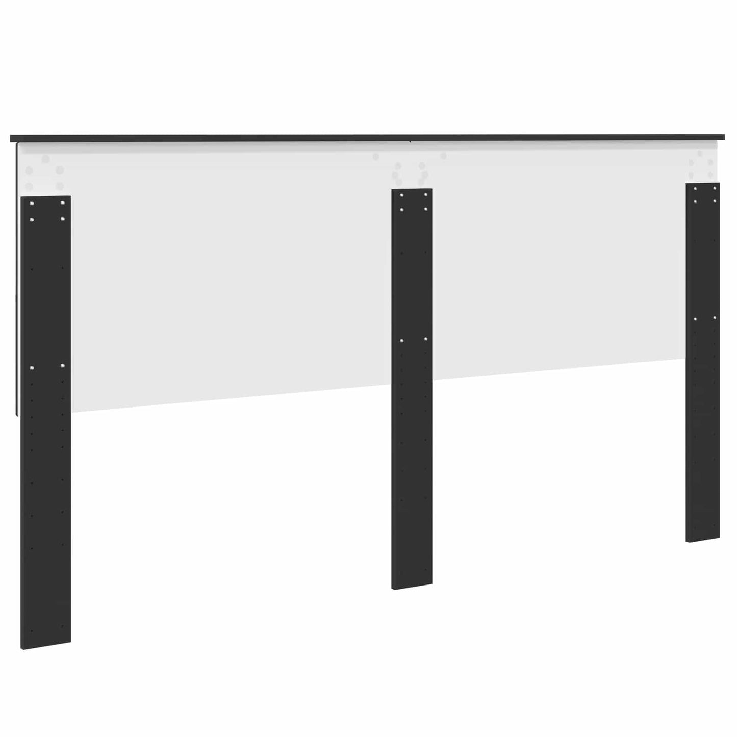 Kopfteil mit Kopfteil Schwarz Eichen-Optik 180 cm Holzwerkstoff