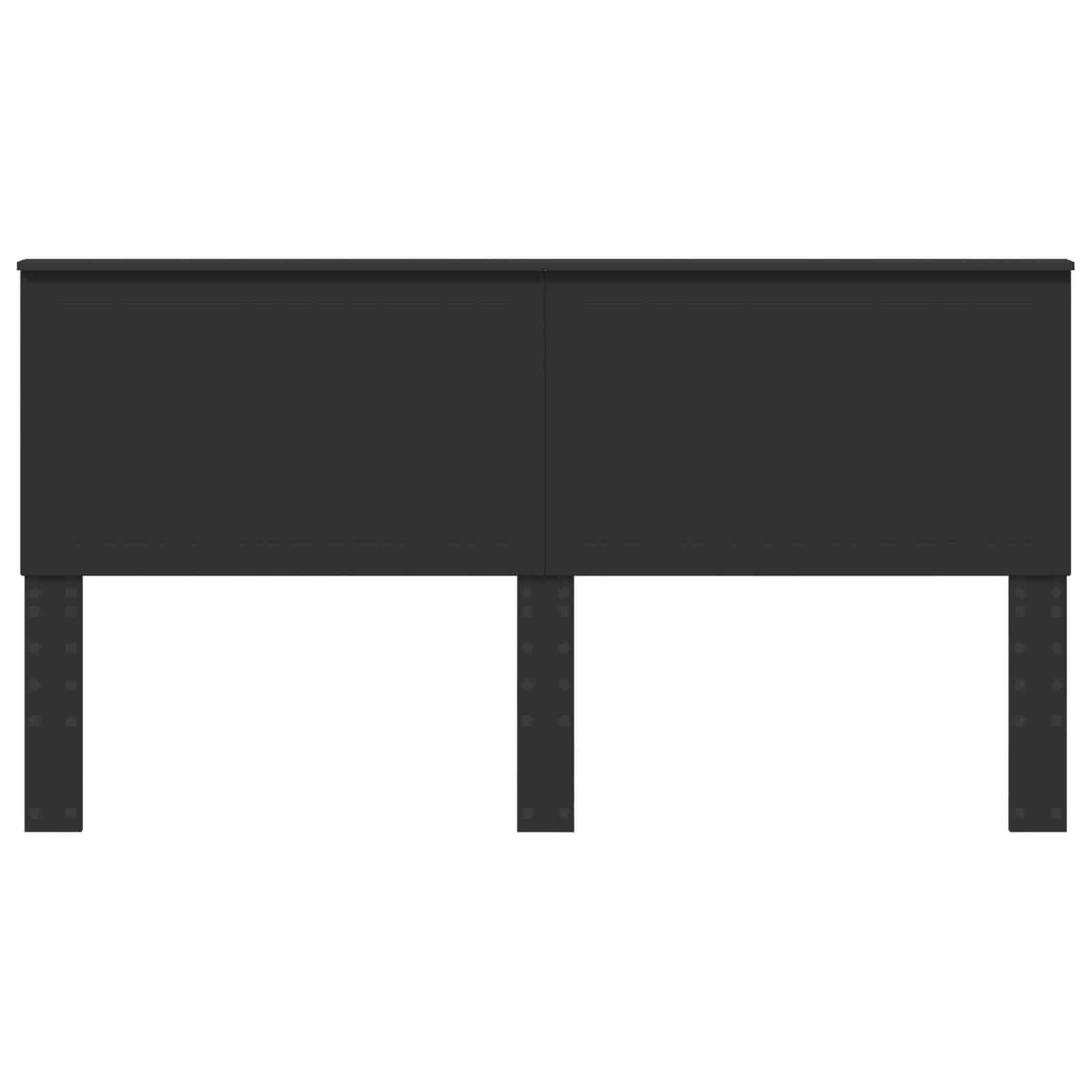 Kopfteil mit Kopfteil Schwarz Eichen-Optik 180 cm Holzwerkstoff