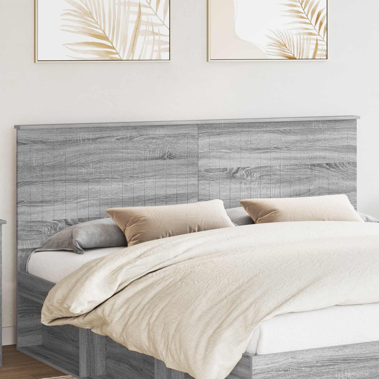 vidaXL Kopfteil mit Kopfteil Graues Sonoma 180 cm Holzwerkstoff