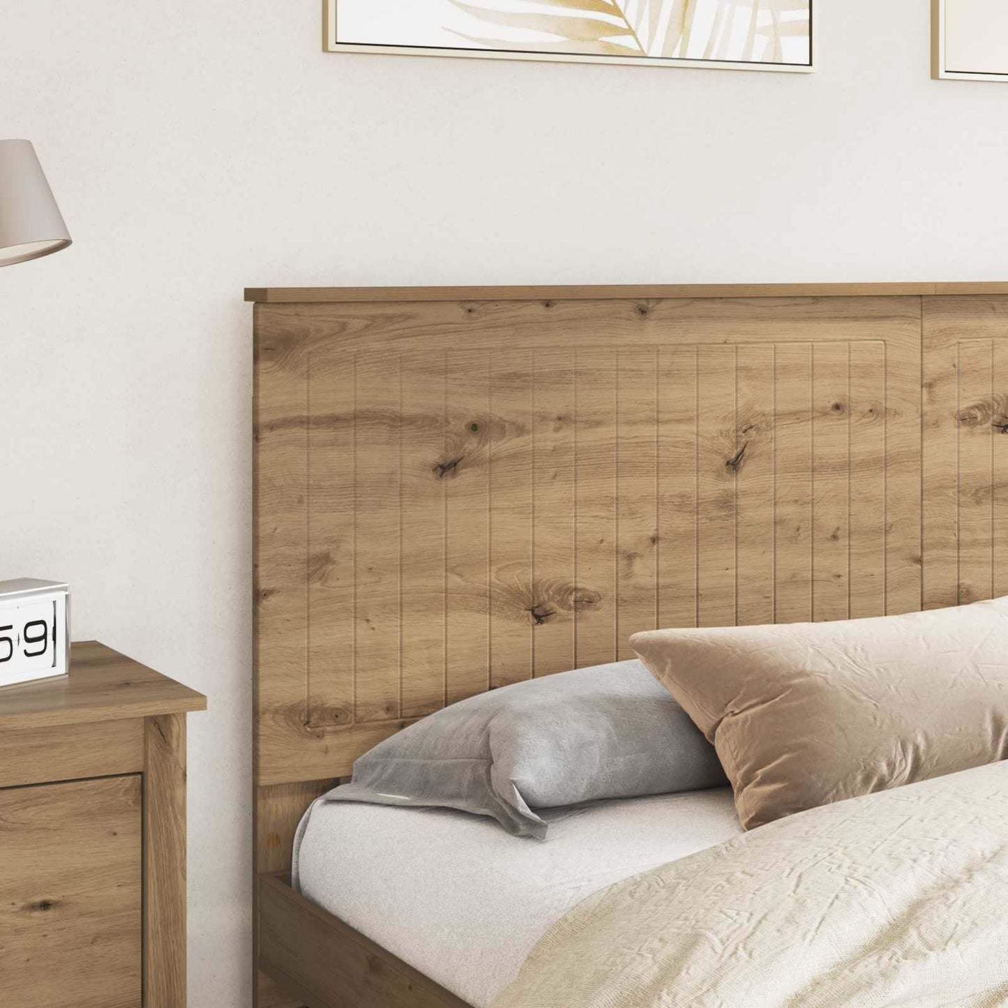 vidaXL Kopfteil mit Kopfteil Artisan-Eiche 180 cm Holzwerkstoff